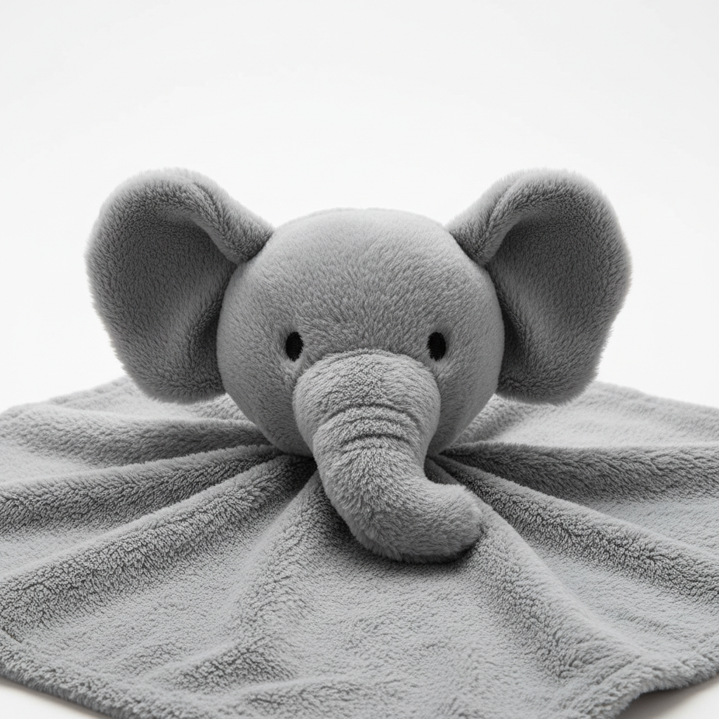 Doudou éléphant - détail oreilles