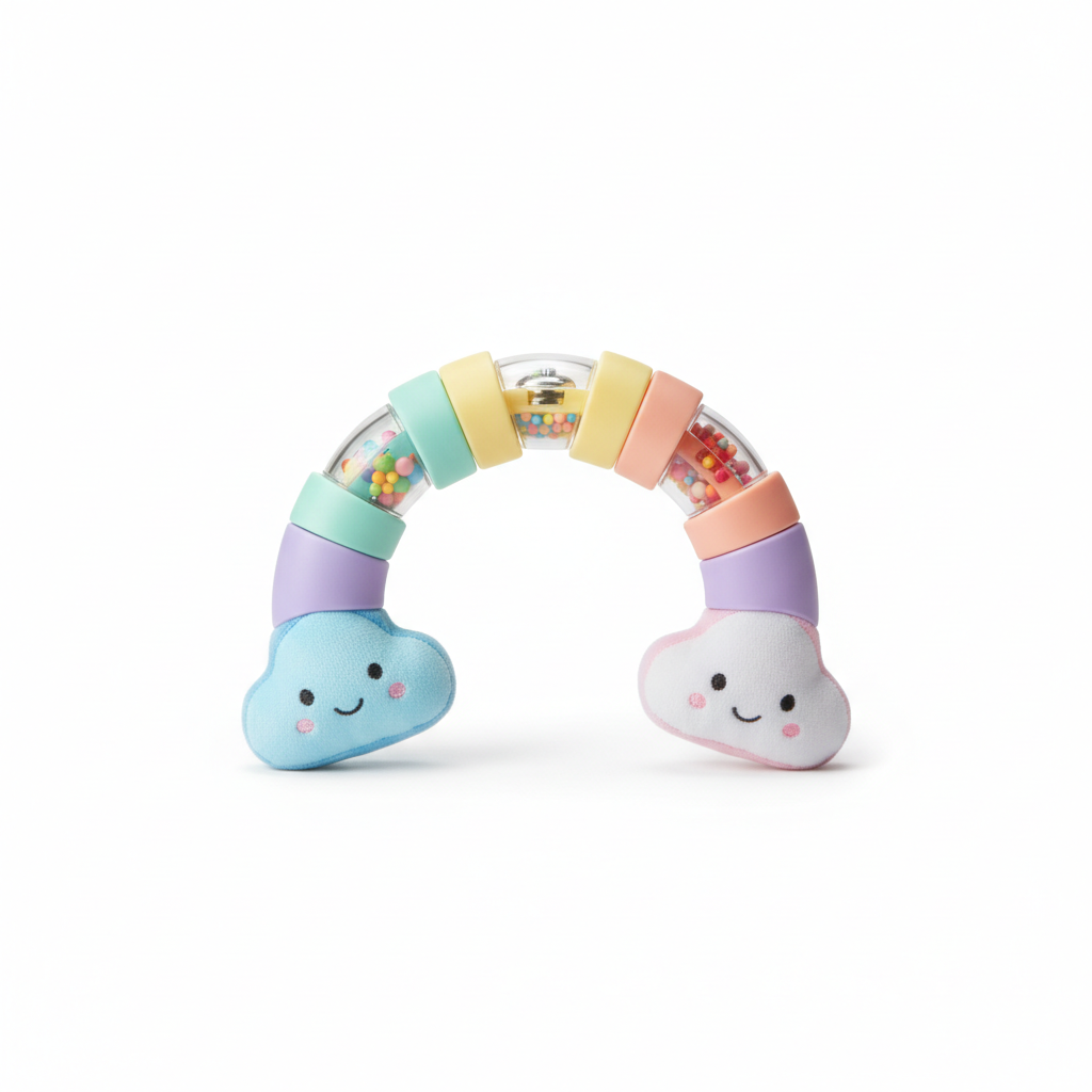 Hochet musical arc-en-ciel