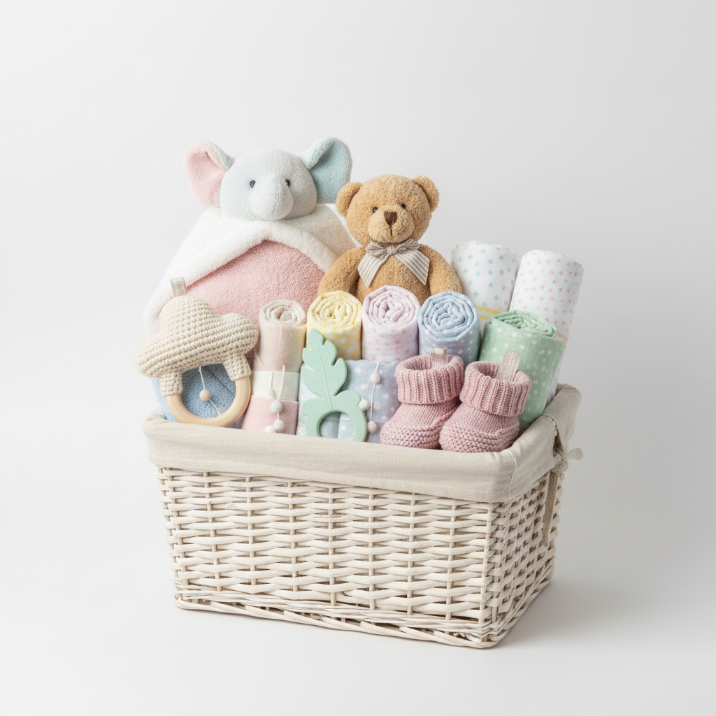 Panier cadeau naissance douceur