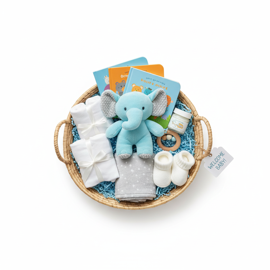 Panier cadeau - vue du dessus